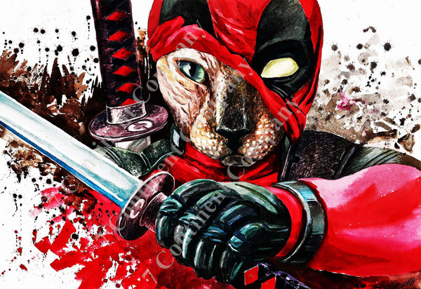 Deadpool Cat Art at 7th-continent-company.com - 7 CONTINENT COMPANY Sp. z o.o.