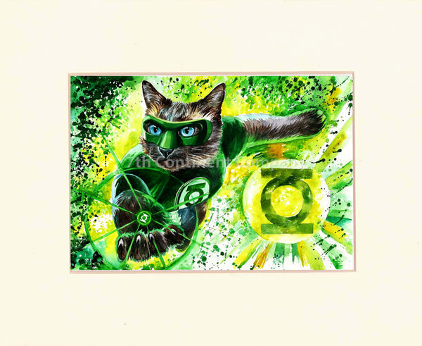 Green Lantern Cat Art at 7th-continent-company.com - 7 CONTINENT COMPANY Sp. z o.o.