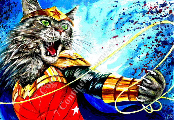 Wonder Woman Cat Art at 7th-continent-company.com - 7 CONTINENT COMPANY Sp. z o.o.