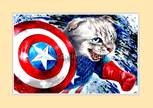 Captain America Cat Art at 7th-continent-company.com - 7 CONTINENT COMPANY Sp. z o.o.