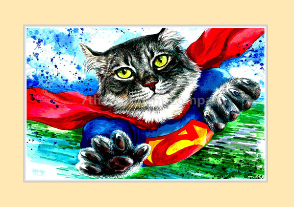 Superman Cat Art at 7th-continent-company.com - 7 CONTINENT COMPANY Sp. z o.o.