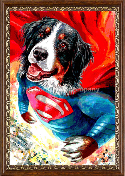 Superman Dog Art at 7th-continent-company.com - 7 CONTINENT COMPANY Sp. z o.o.